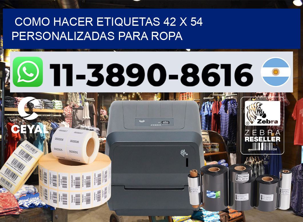 como hacer etiquetas 42 x 54 personalizadas para ropa