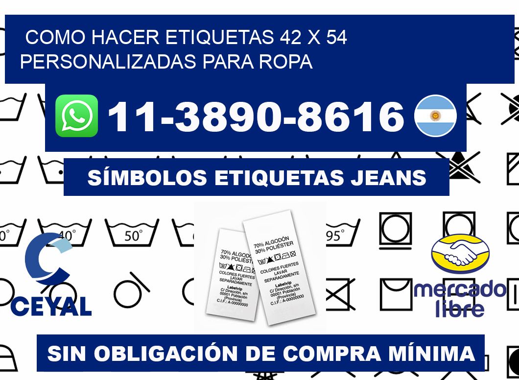 como hacer etiquetas 42 x 54 personalizadas para ropa