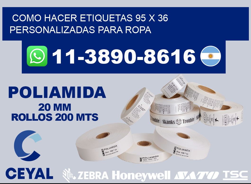 como hacer etiquetas 95 x 36 personalizadas para ropa