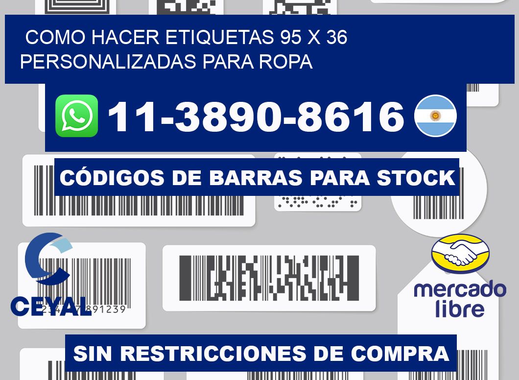 como hacer etiquetas 95 x 36 personalizadas para ropa