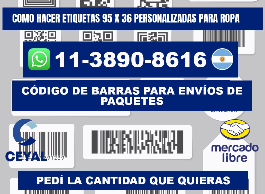 como hacer etiquetas 95 x 36 personalizadas para ropa