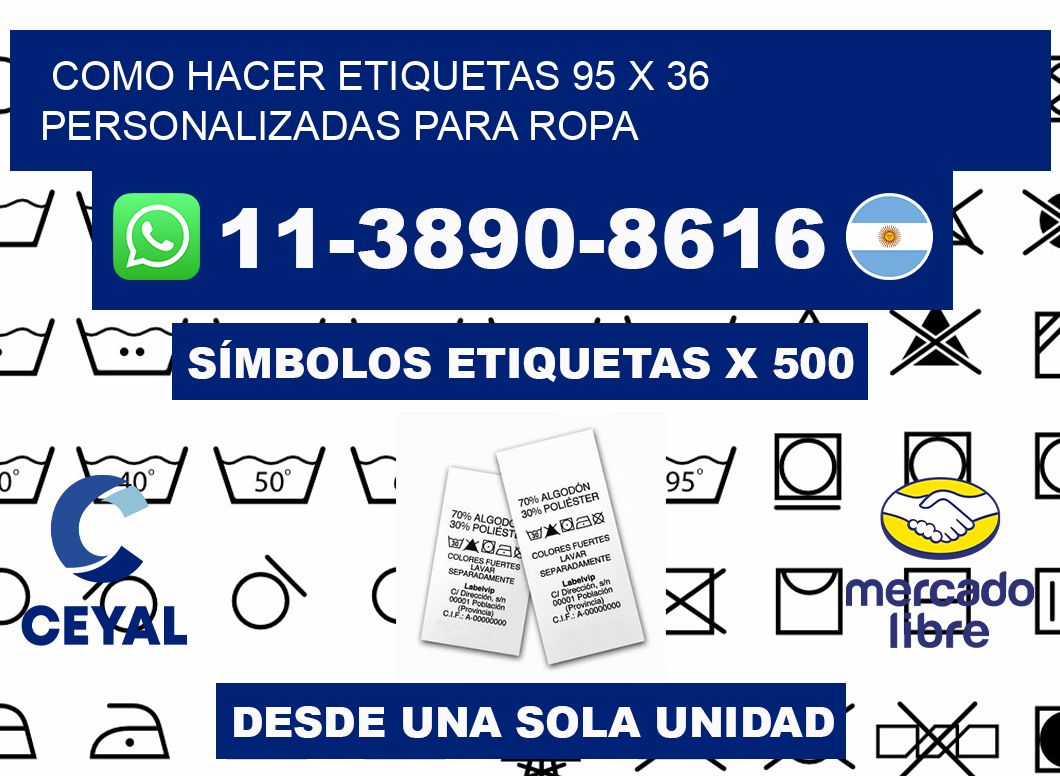 como hacer etiquetas 95 x 36 personalizadas para ropa