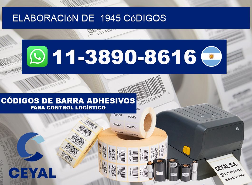 elaboración de 1945 códigos