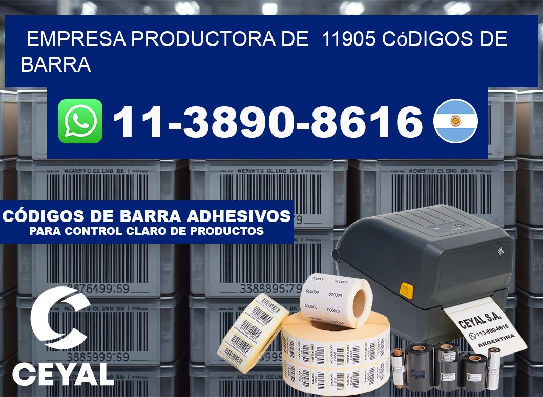 empresa productora de  11905 códigos de barra