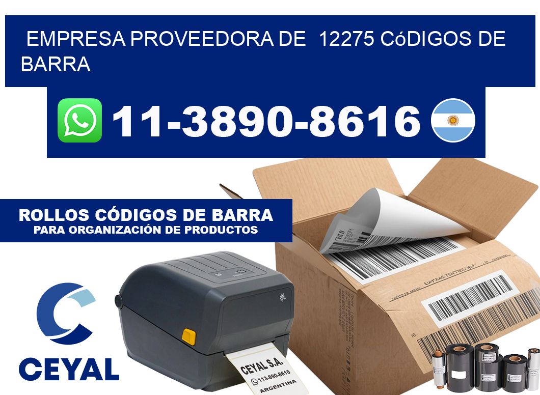 empresa proveedora de  12275 códigos de barra