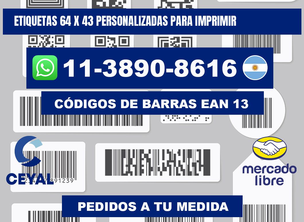 etiquetas 64 x 43 personalizadas para imprimir