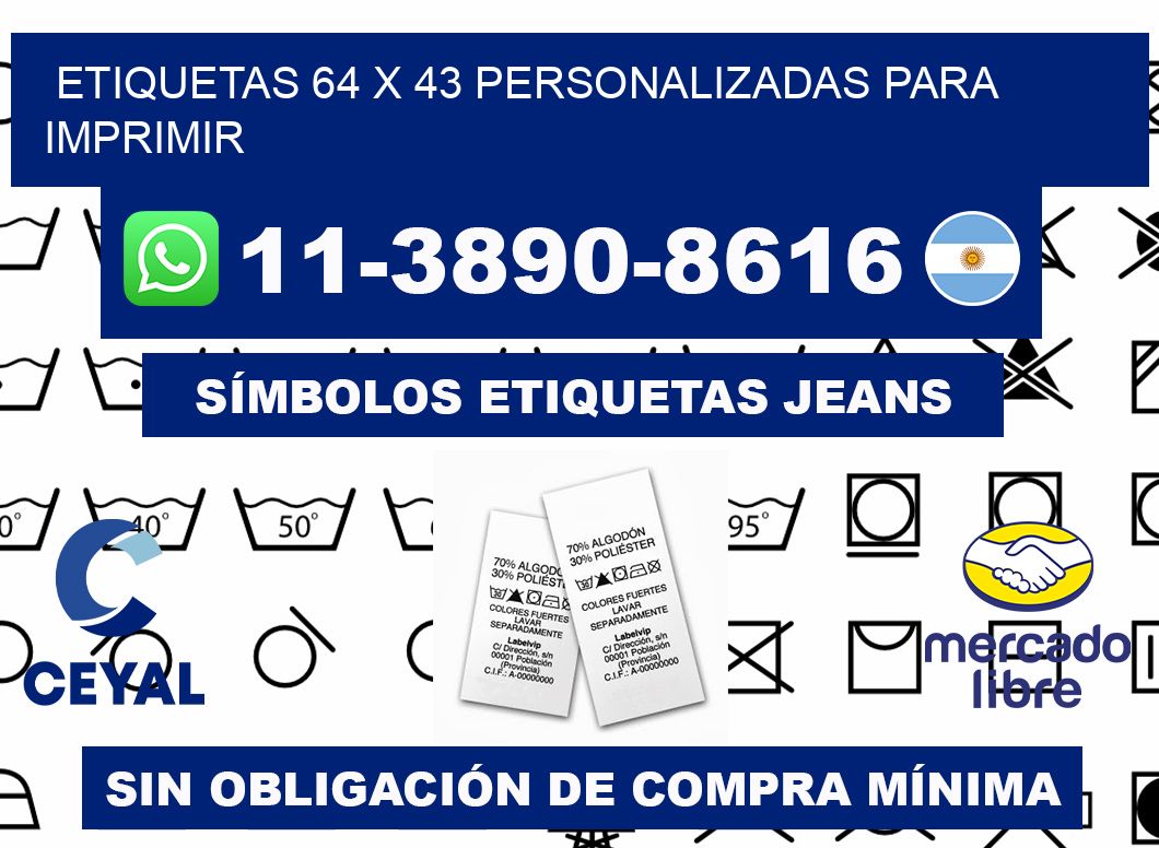 etiquetas 64 x 43 personalizadas para imprimir