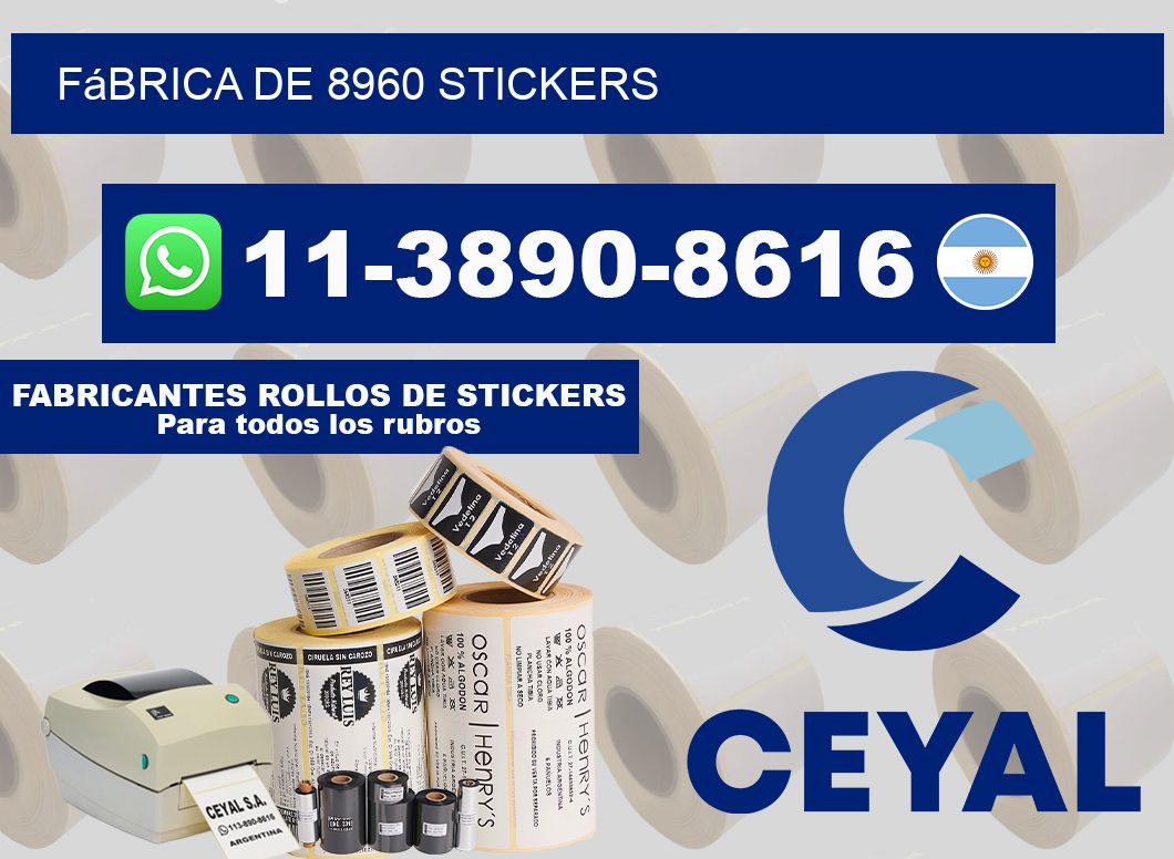 fábrica de 8960 stickers
