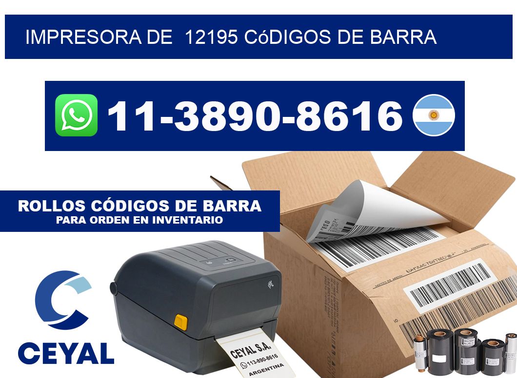 impresora de  12195 códigos de barra