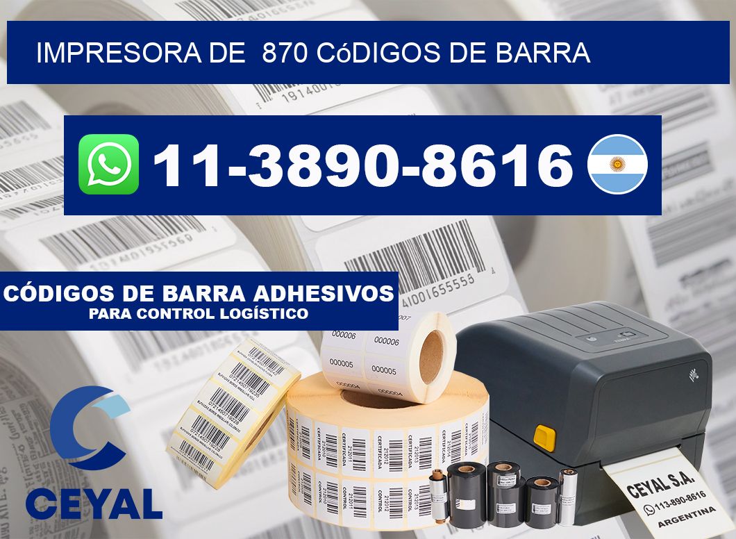 impresora de  870 códigos de barra
