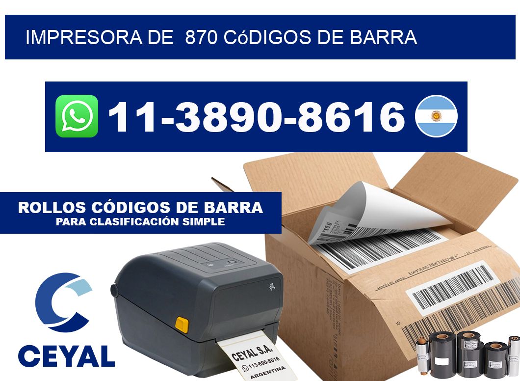 impresora de  870 códigos de barra