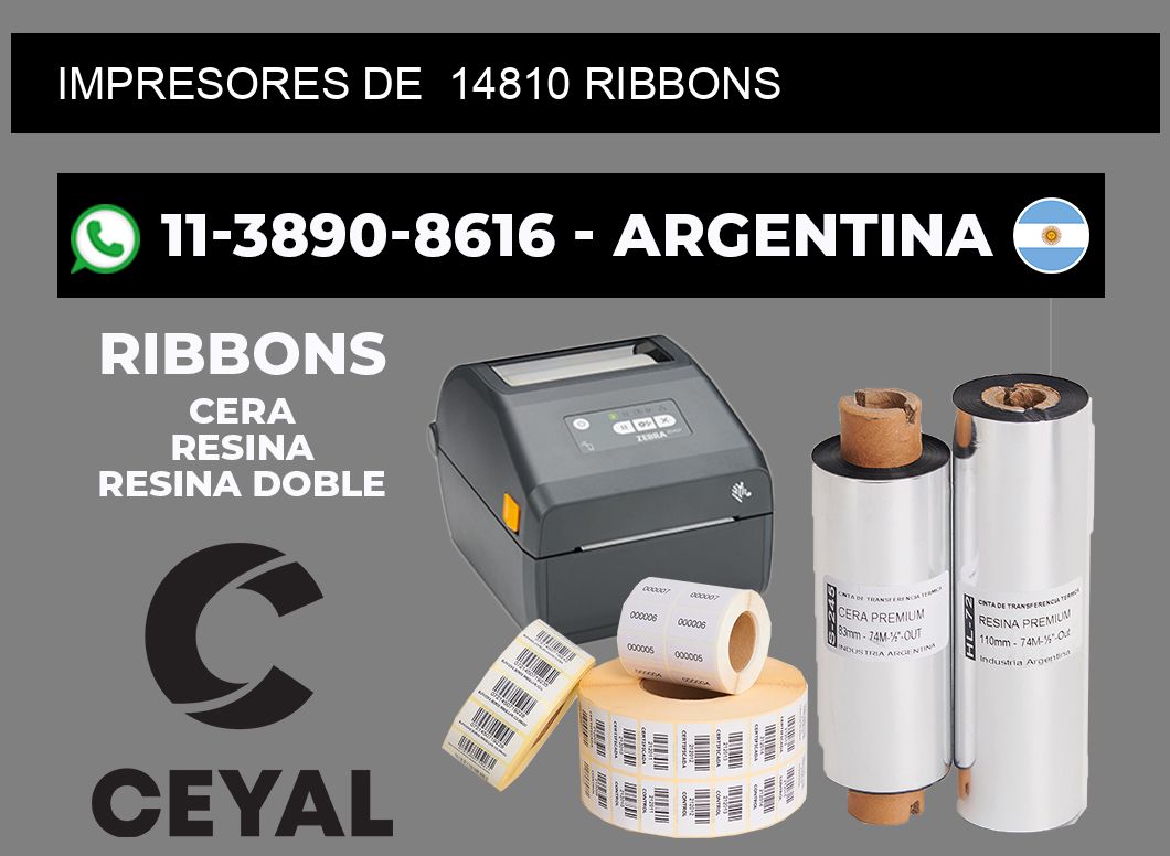 impresores de  14810 ribbons