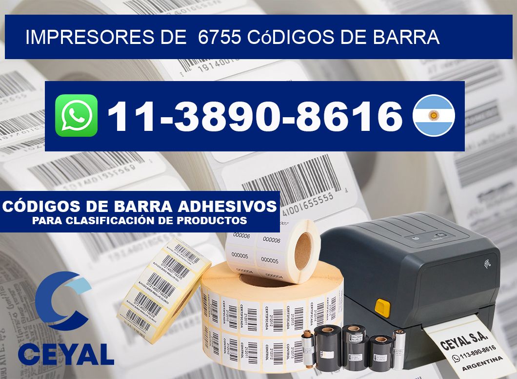 impresores de  6755 códigos de barra