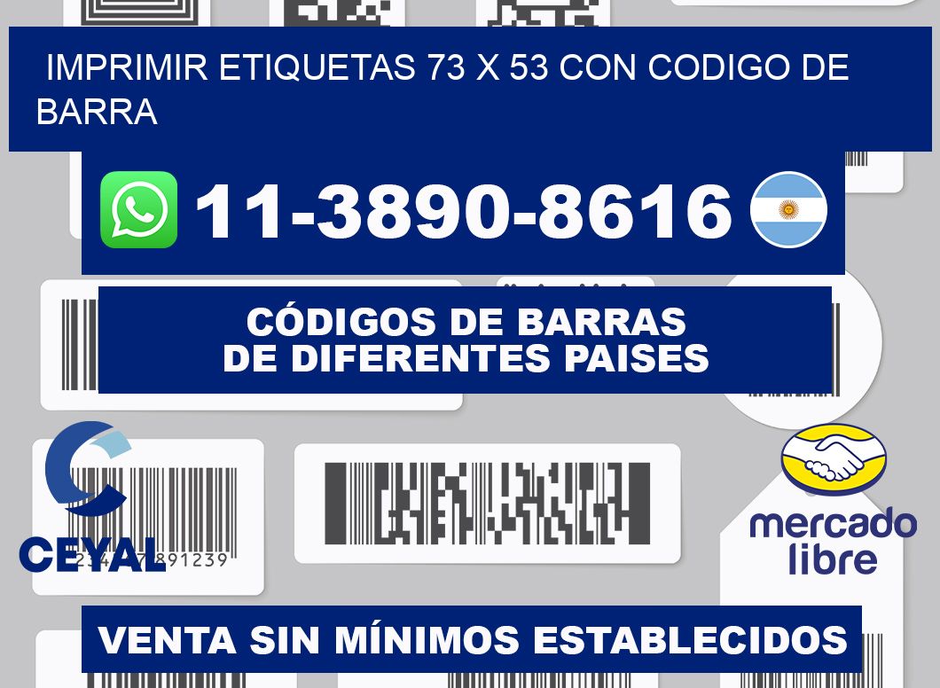 imprimir etiquetas 73 x 53 con codigo de barra