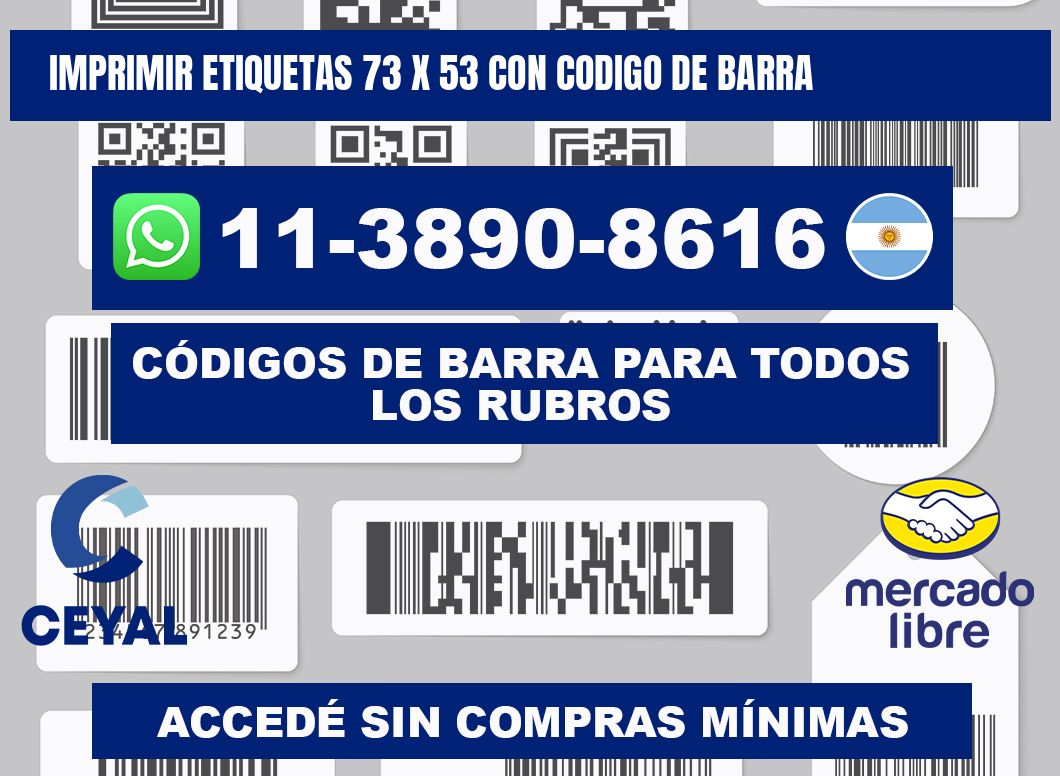 imprimir etiquetas 73 x 53 con codigo de barra