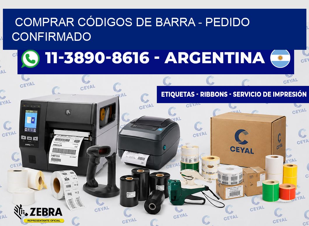 COMPRAR CÓDIGOS DE BARRA - Pedido confirmado
