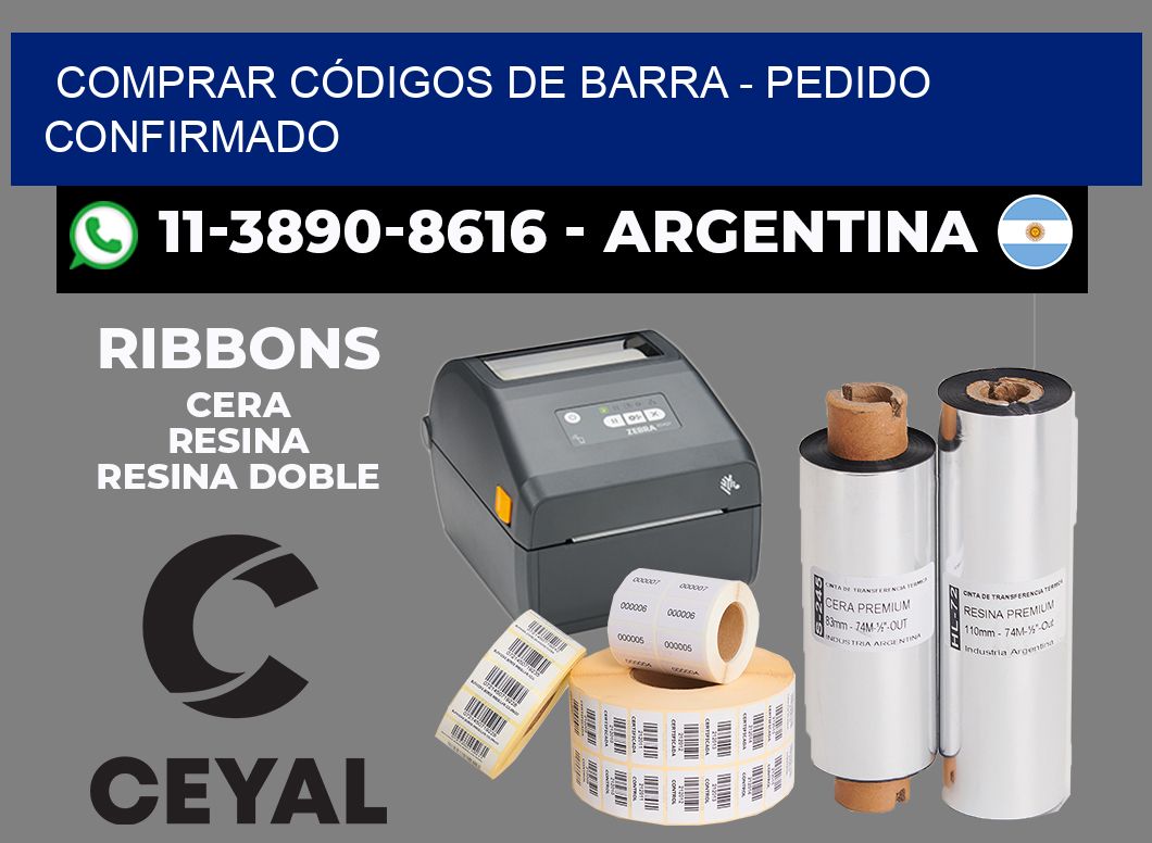 COMPRAR CÓDIGOS DE BARRA - Pedido confirmado