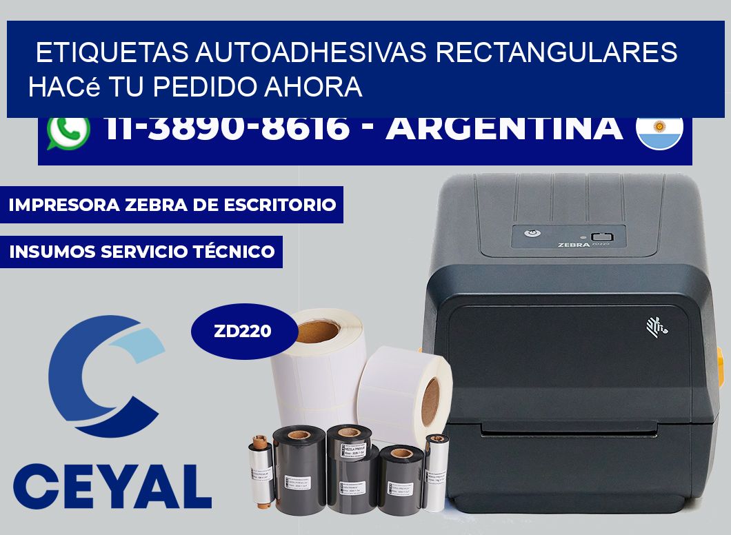 ETIQUETAS AUTOADHESIVAS RECTANGULARES Hacé tu pedido ahora