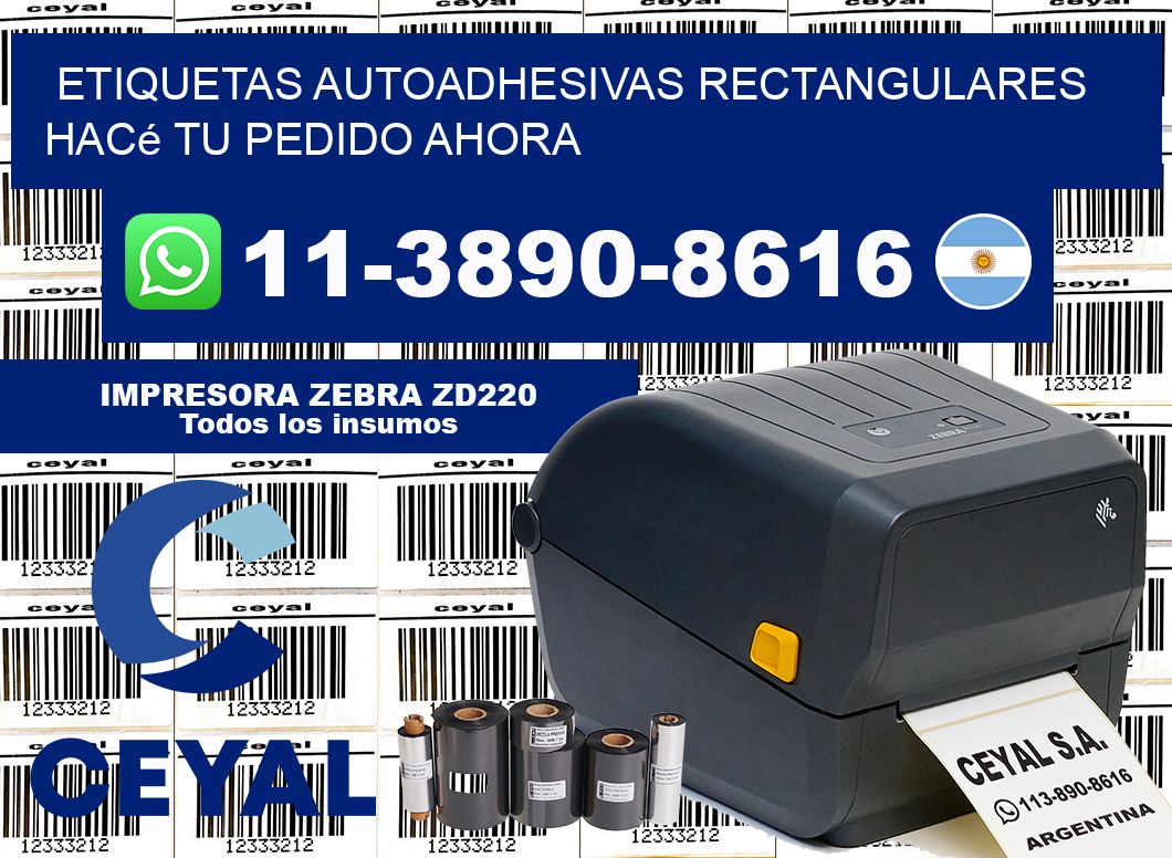ETIQUETAS AUTOADHESIVAS RECTANGULARES Hacé tu pedido ahora