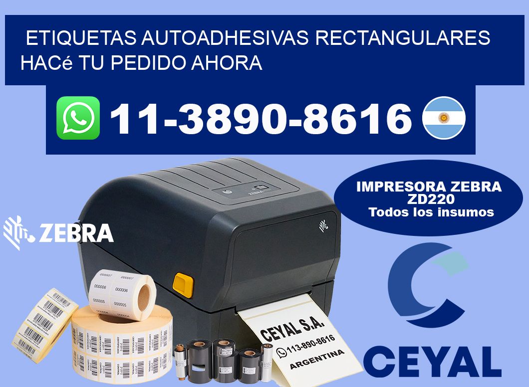ETIQUETAS AUTOADHESIVAS RECTANGULARES Hacé tu pedido ahora