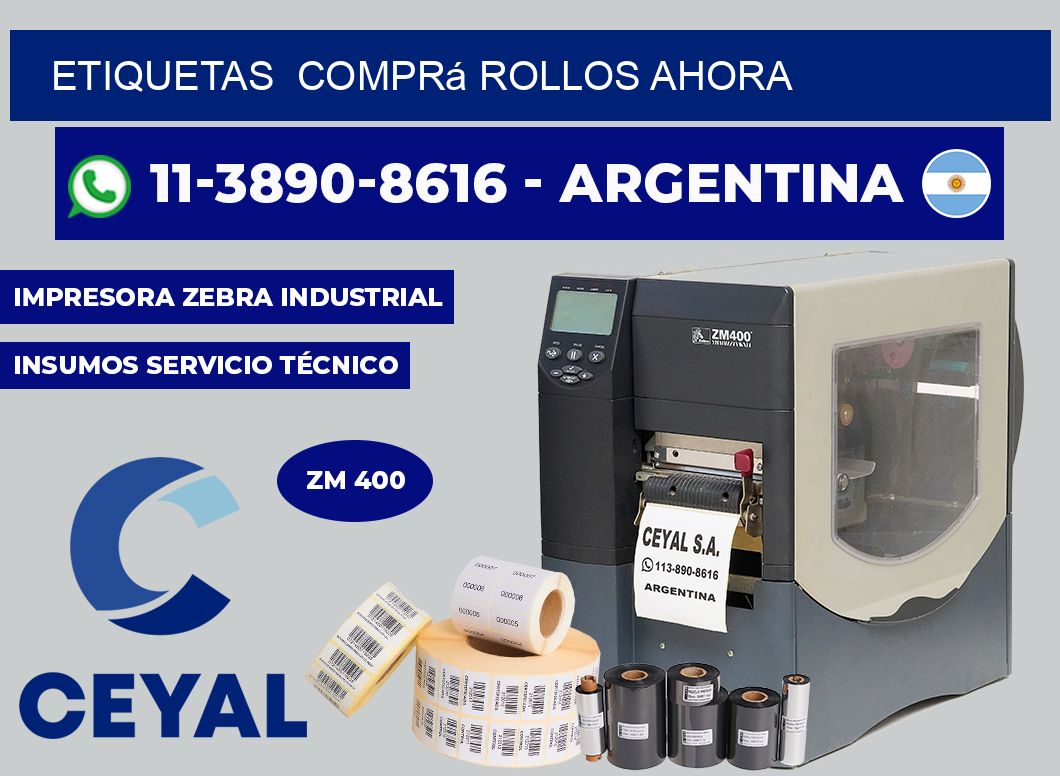 ETIQUETAS  Comprá rollos ahora