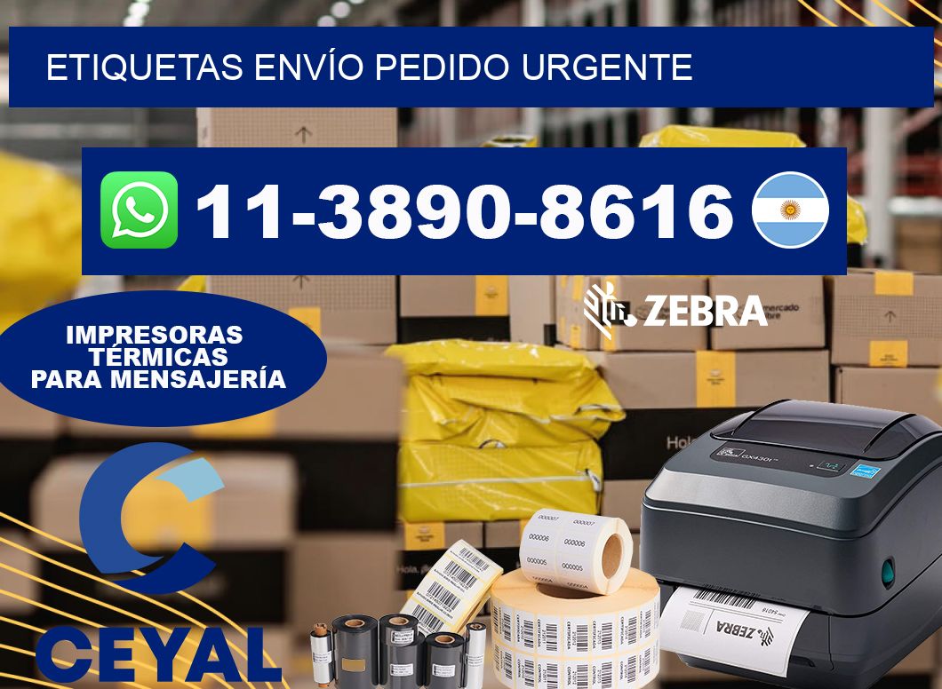 ETIQUETAS ENVÍO Pedido urgente