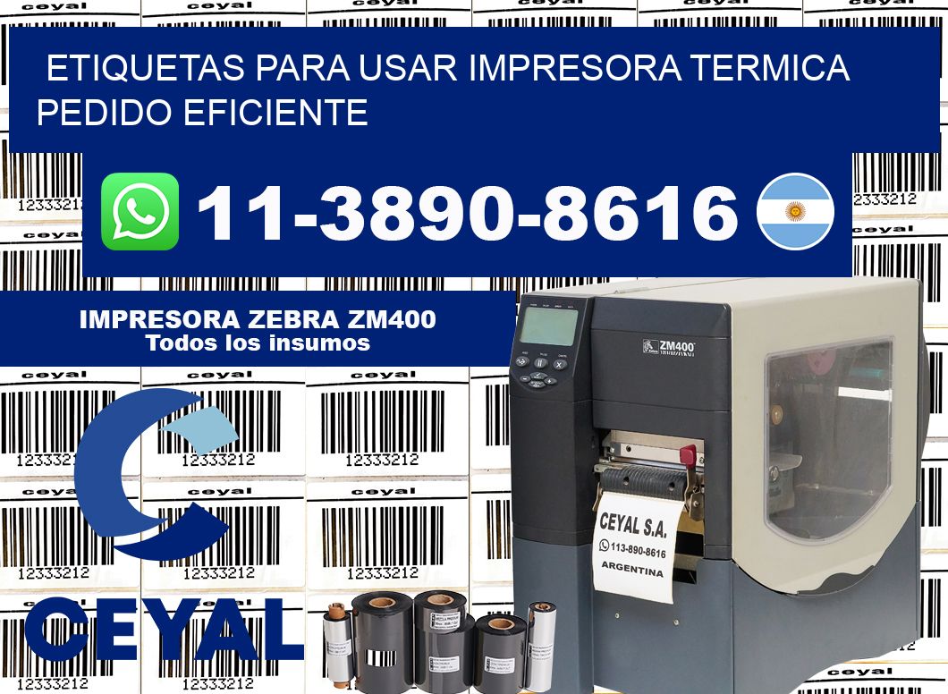 ETIQUETAS PARA USAR IMPRESORA TERMICA Pedido eficiente