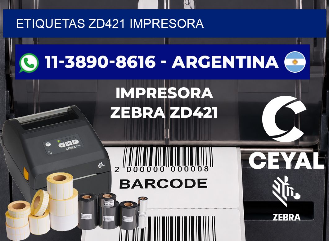 ETIQUETAS ZD421 impresora