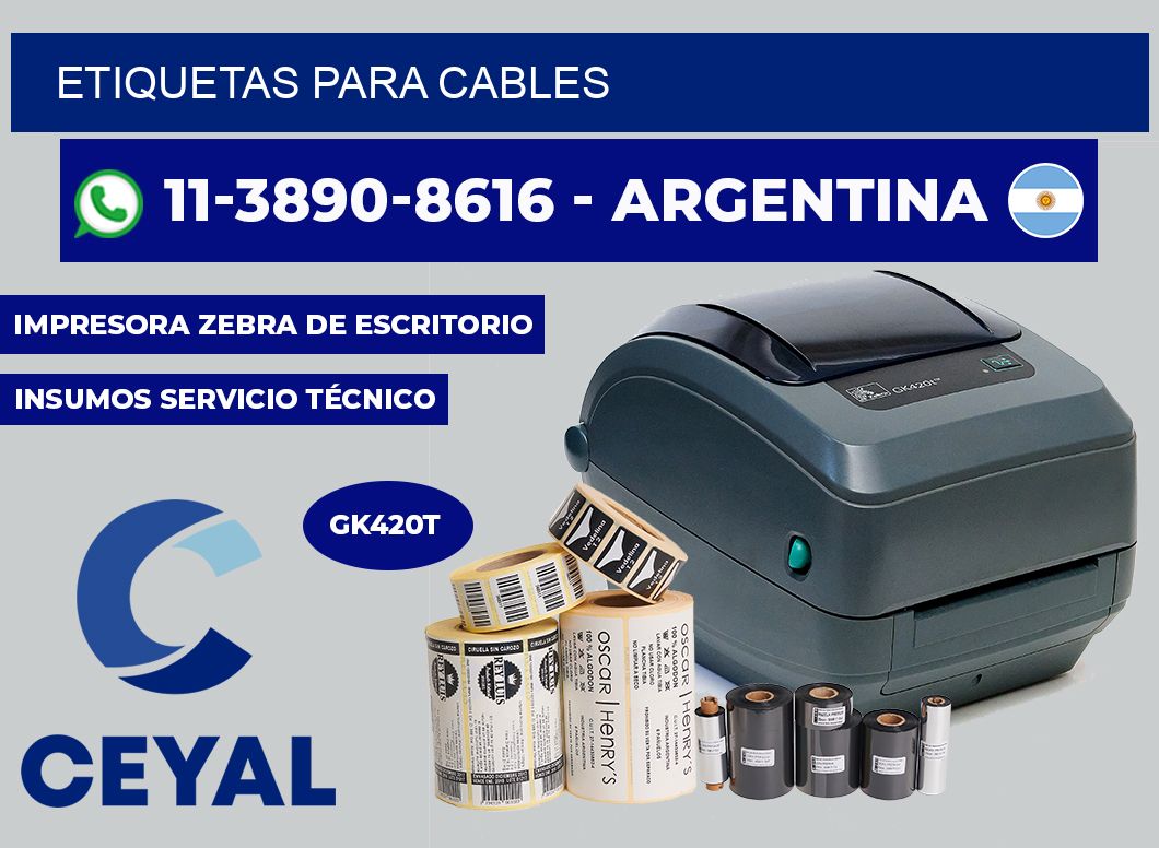 ETIQUETAS para cables