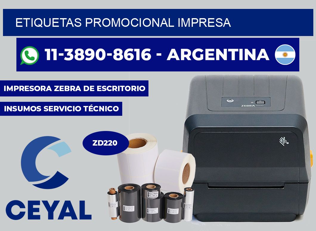 ETIQUETAS promocional impresa