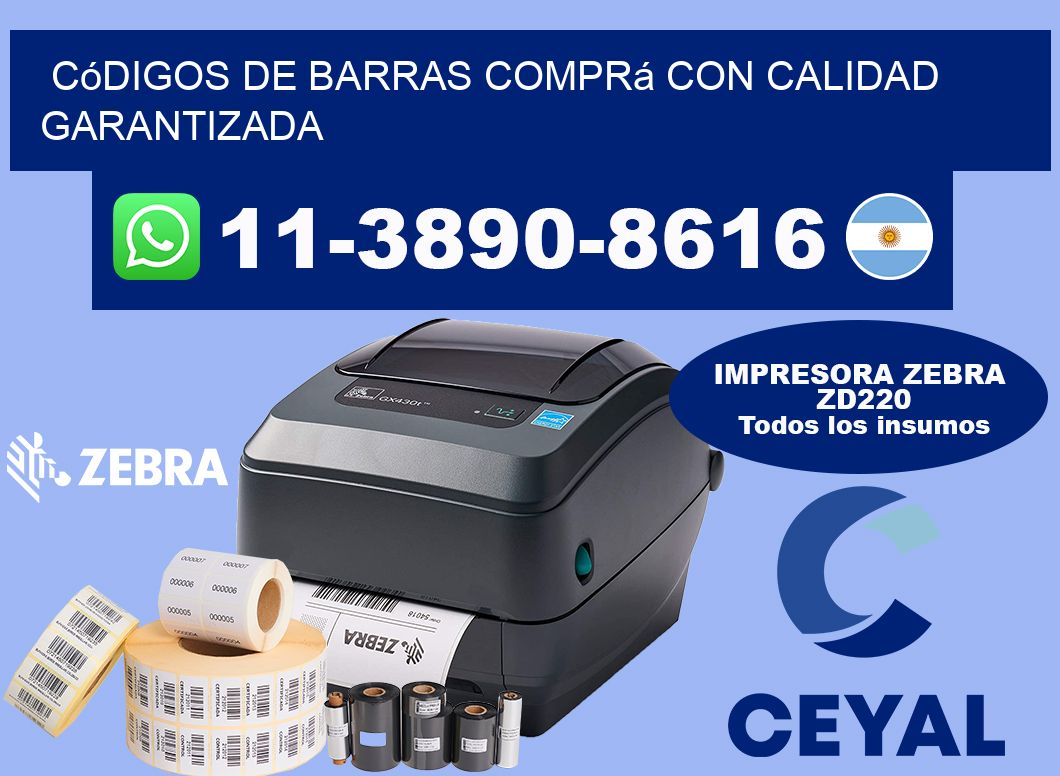 códigos de barras Comprá con calidad garantizada