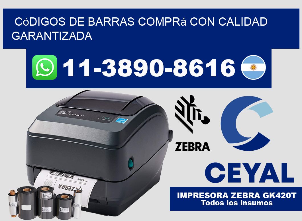códigos de barras Comprá con calidad garantizada