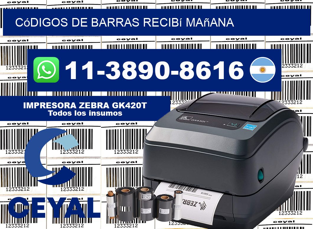 códigos de barras recibí mañana