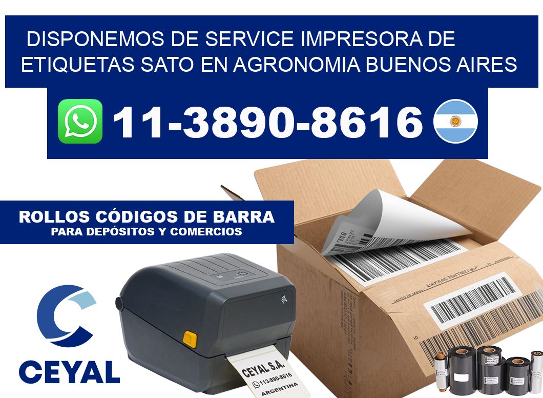 disponemos de service Impresora de etiquetas Sato en Agronomia Buenos Aires