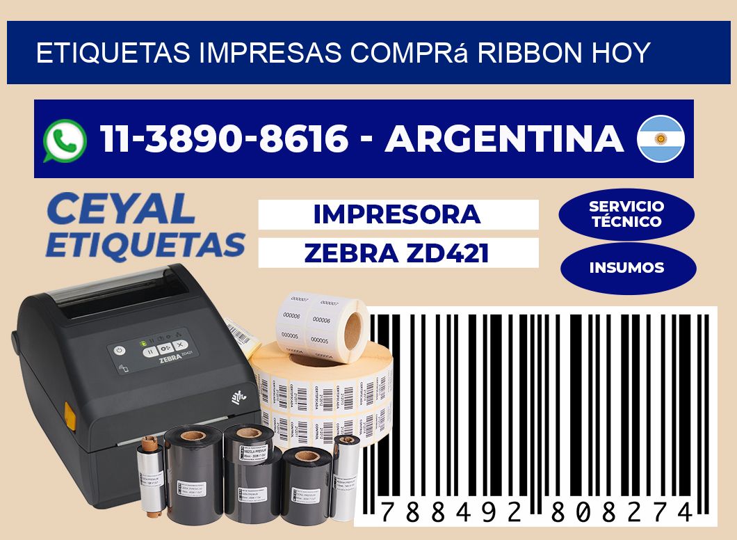 etiquetas impresas Comprá ribbon hoy