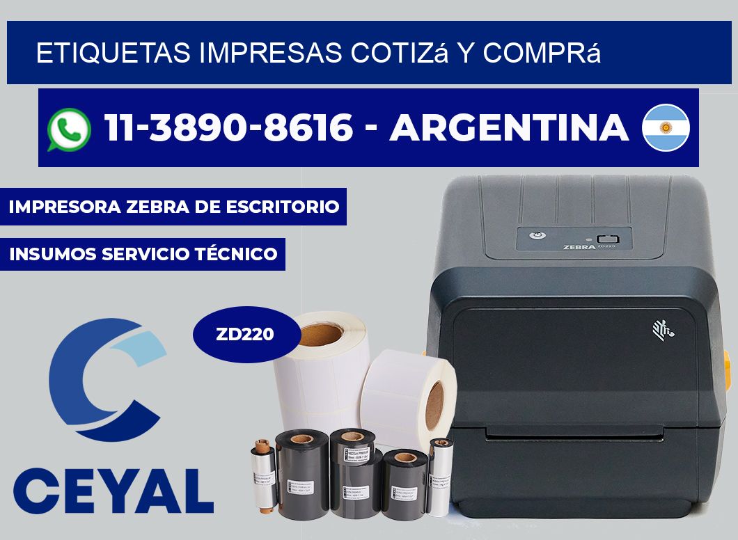 etiquetas impresas Cotizá y comprá