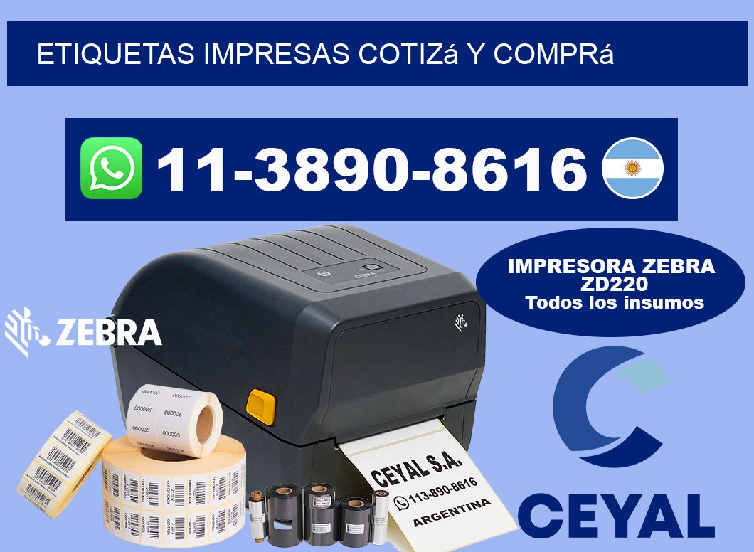 etiquetas impresas Cotizá y comprá