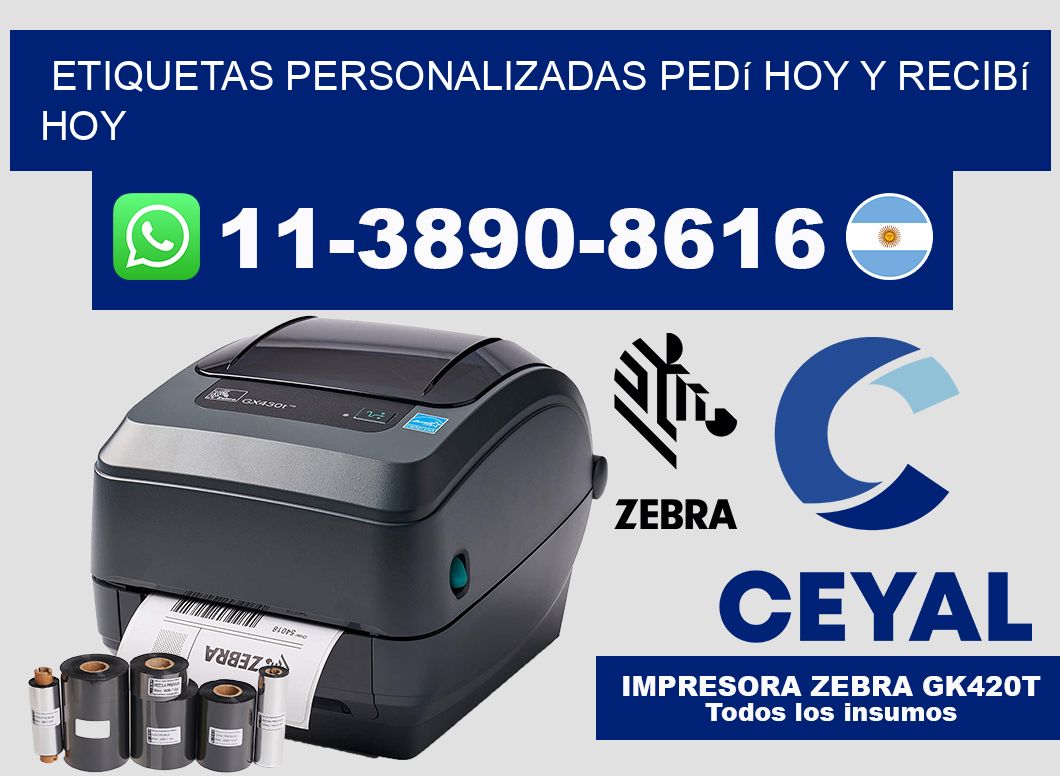 etiquetas personalizadas Pedí hoy y recibí hoy