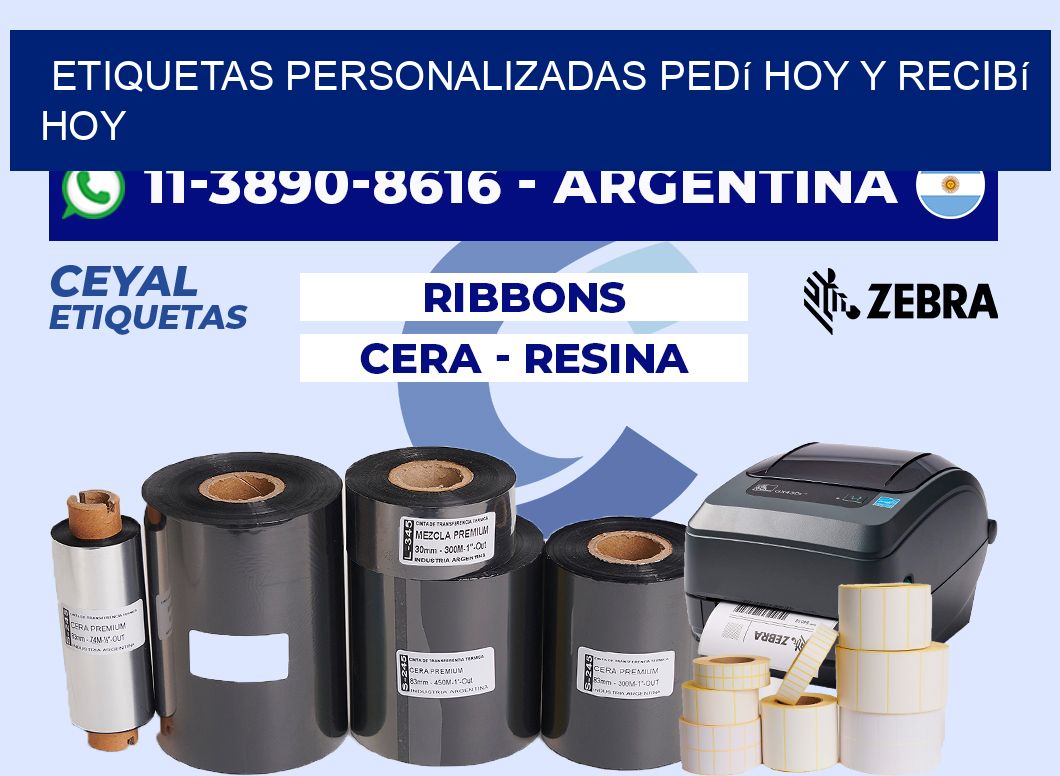 etiquetas personalizadas Pedí hoy y recibí hoy