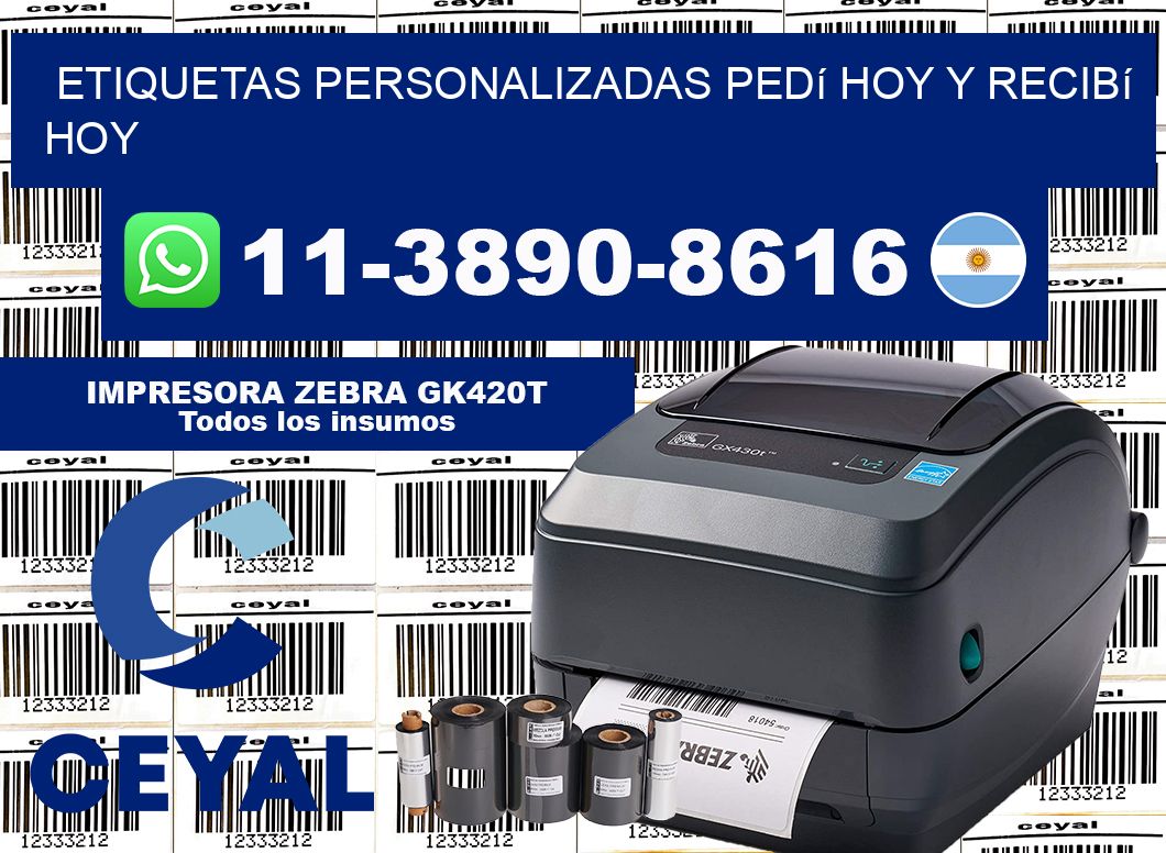 etiquetas personalizadas Pedí hoy y recibí hoy