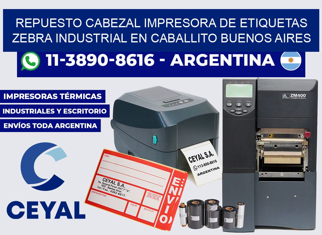 repuesto cabezal Impresora de etiquetas zebra industrial en Caballito Buenos Aires