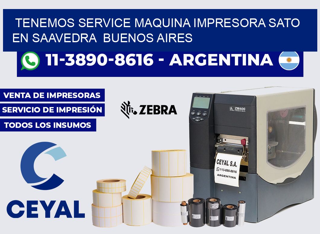 tenemos service Maquina impresora Sato en Saavedra Buenos Aires