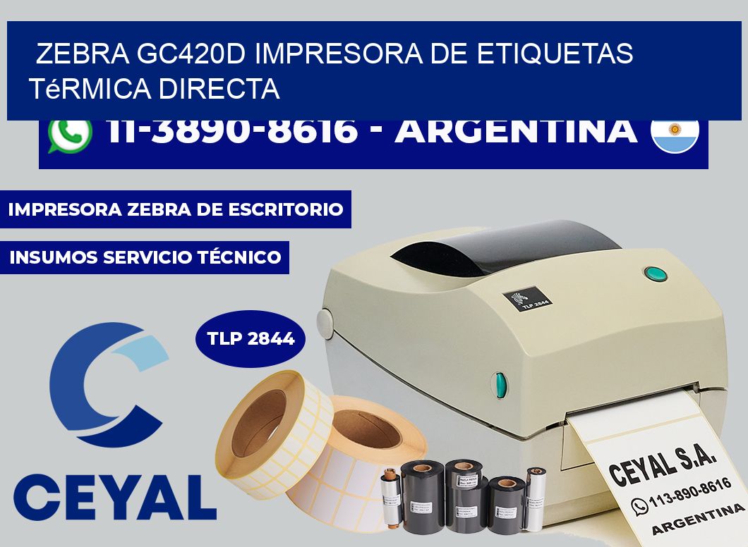zebra GC420D impresora de etiquetas térmica directa