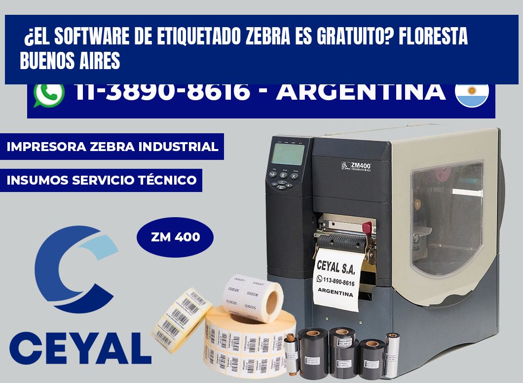 ¿El software de etiquetado Zebra es gratuito? Floresta  Buenos Aires