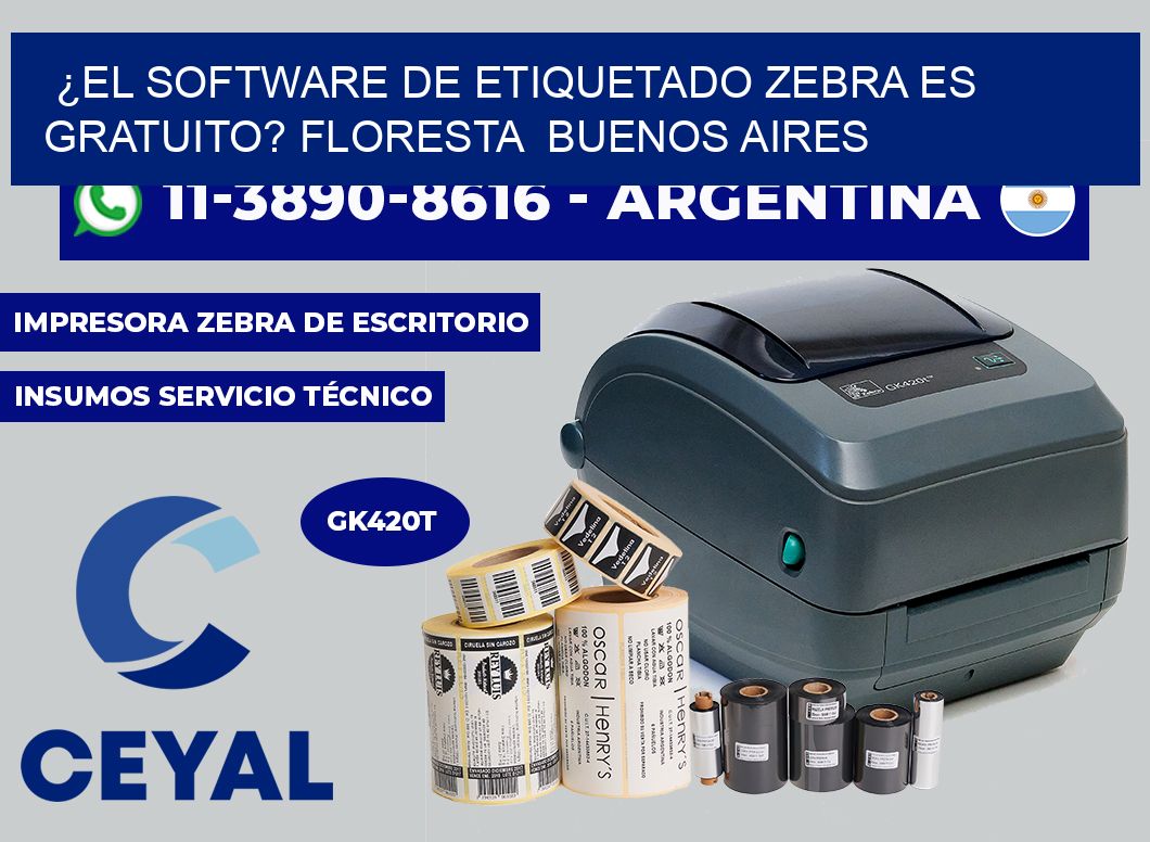 ¿El software de etiquetado Zebra es gratuito? Floresta  Buenos Aires