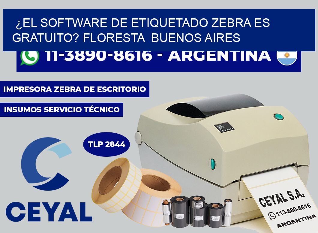 ¿El software de etiquetado Zebra es gratuito? Floresta  Buenos Aires