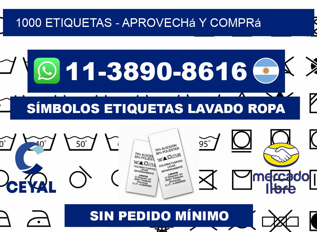 1000 ETIQUETAS - Aprovechá y comprá