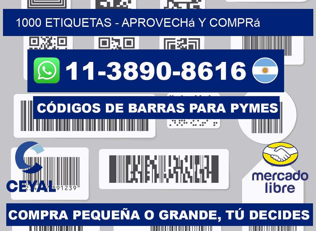 1000 ETIQUETAS - Aprovechá y comprá