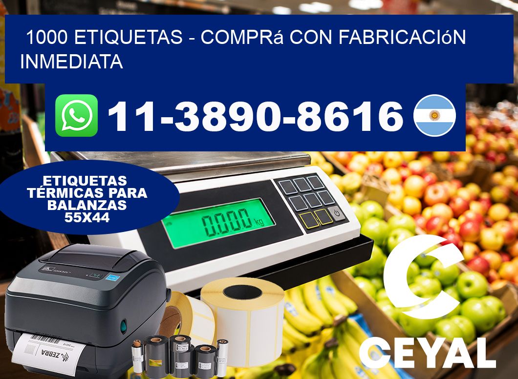 1000 ETIQUETAS – Comprá con fabricación inmediata