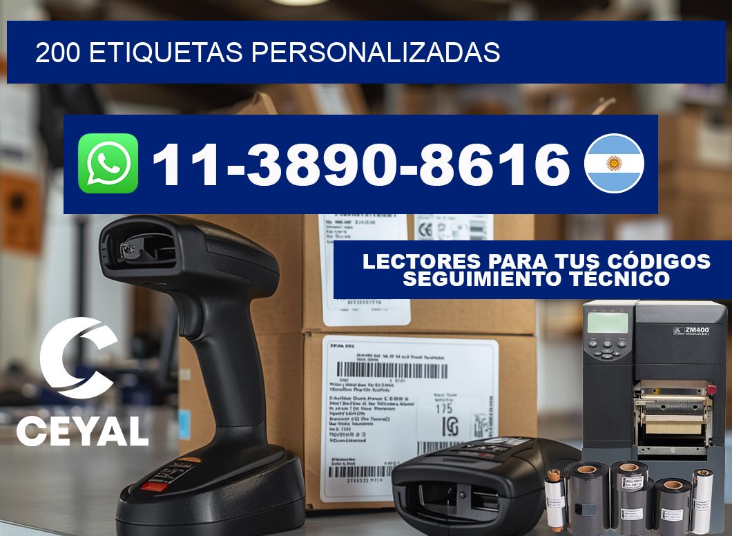 200 ETIQUETAS PERSONALIZADAS